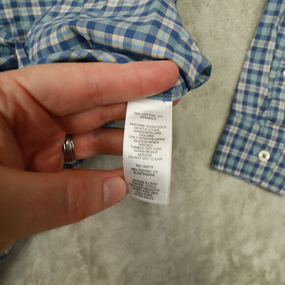 Vineyard Vines Blue Plaid Classic Fit Tucker Shirt size Small - Picture 7 of 8